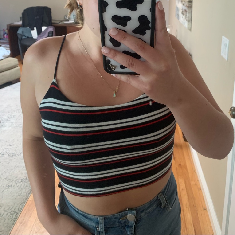 Striped cropped top